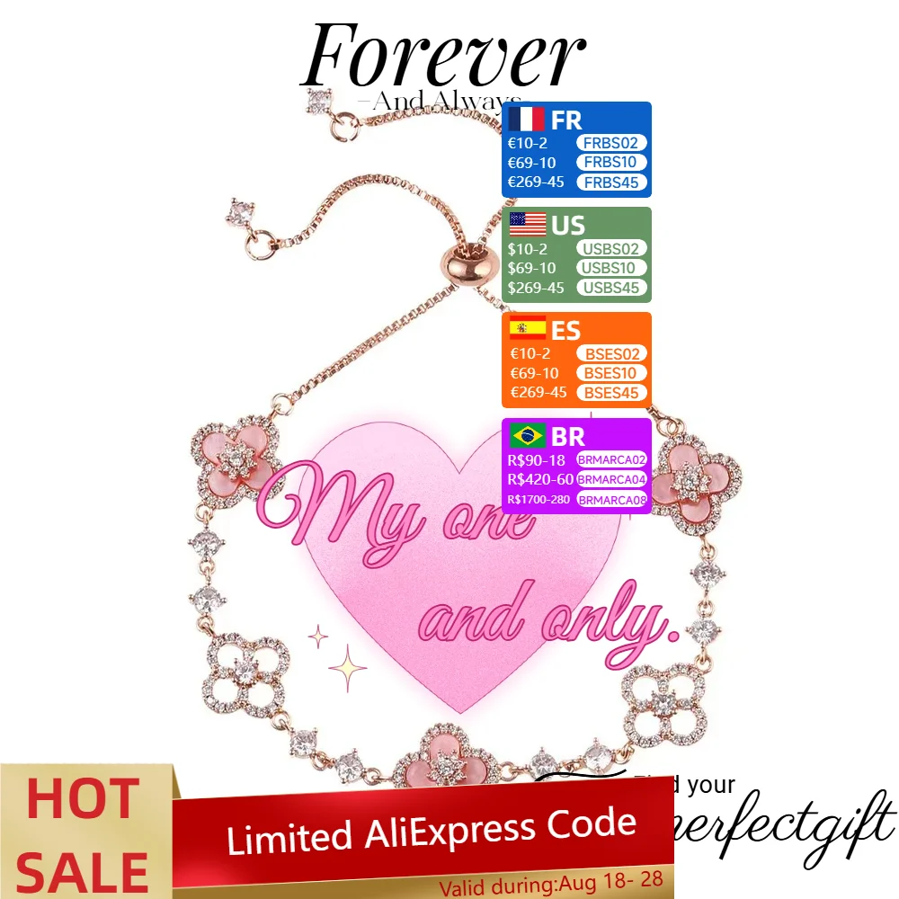 

Sweet Cherry" Vintage Pink Mother-of-Pearl Four-Leaf Clover Bracelet unique and luxury