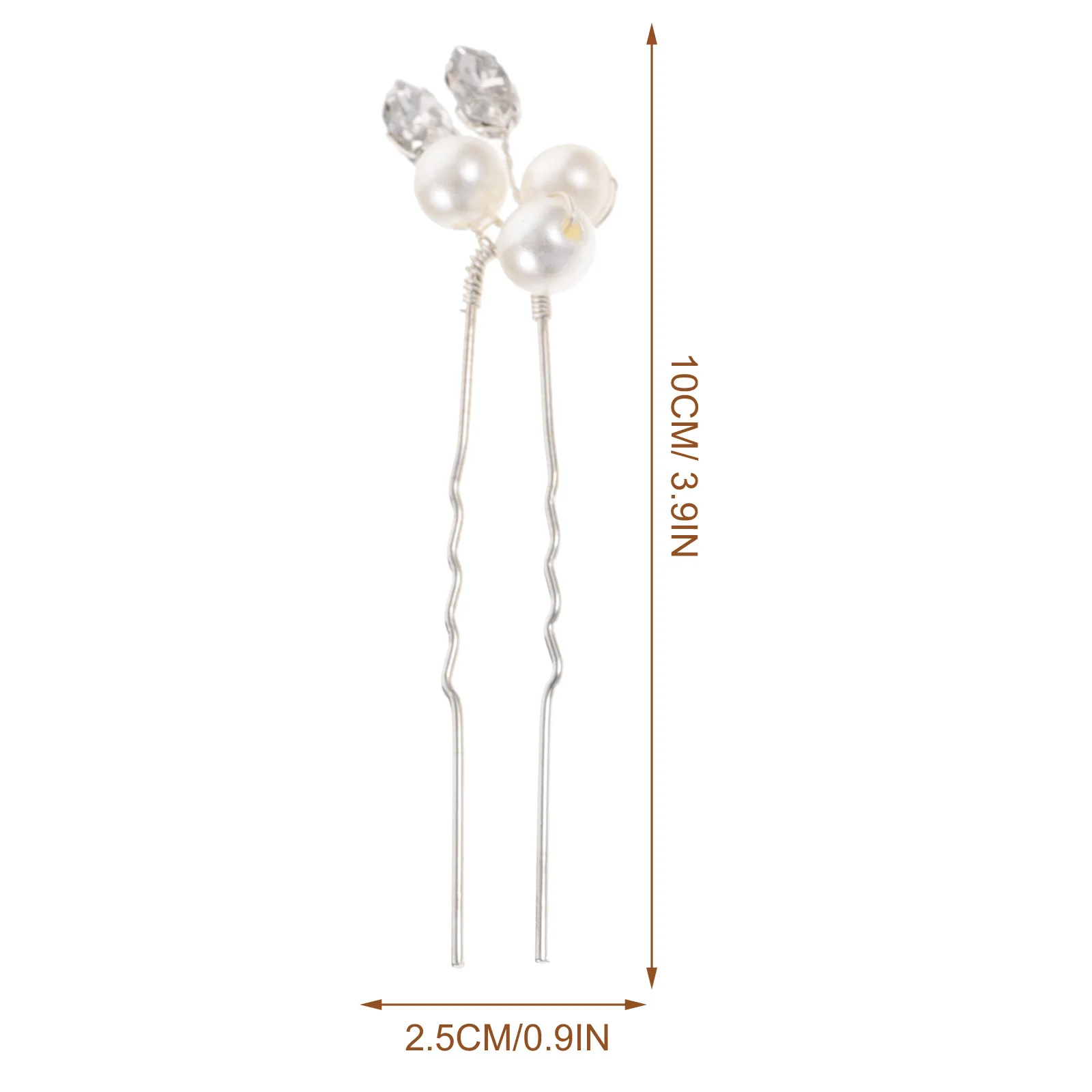 6 قطع دبابيس شعر الزفاف إكسسوارات شعر الزفاف حجر الراين لؤلؤة أوبدو العصي للنساء حفل زفاف ديكور الشعر