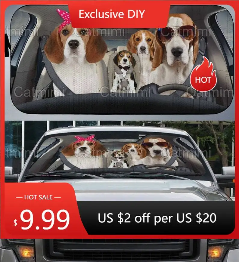

Beagle Car Sun Shade, Beagle Car Decor, Beagle Sun Shade, Car Accessories, Funny Beagle Gift, Gift For Mom, Husband Gift MCL2020