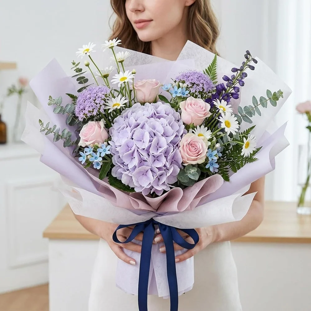 72-Piece Floral Paper for Floral Workshop Use Craft Supply Inventory and Decorative Packaging Layering Tasks 72-Piece