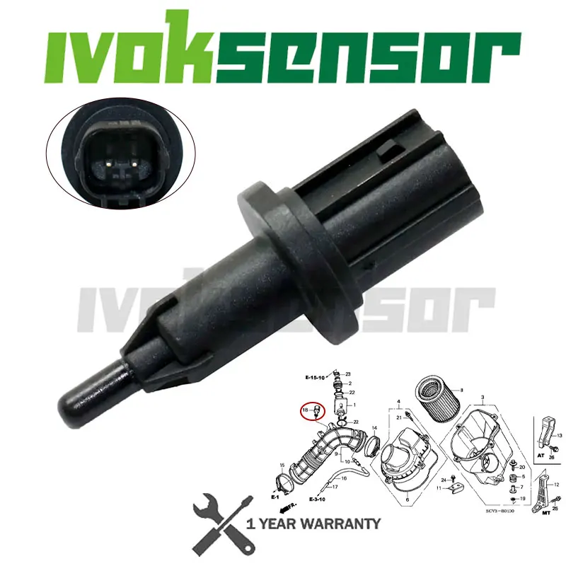 

Датчик температуры воздуха на впускном коллекторе (IAT-сенсор) для HONDA ACCORD CIVIC CR-V ELEMENT FIT S2000 ACURA MDX RSX TSX 37880-PLC-004