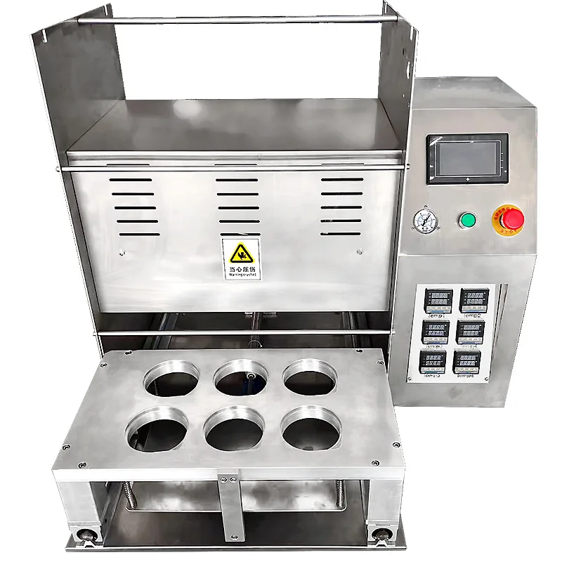 

Film automatic cup sealing machine, aluminum foil box sealing machine