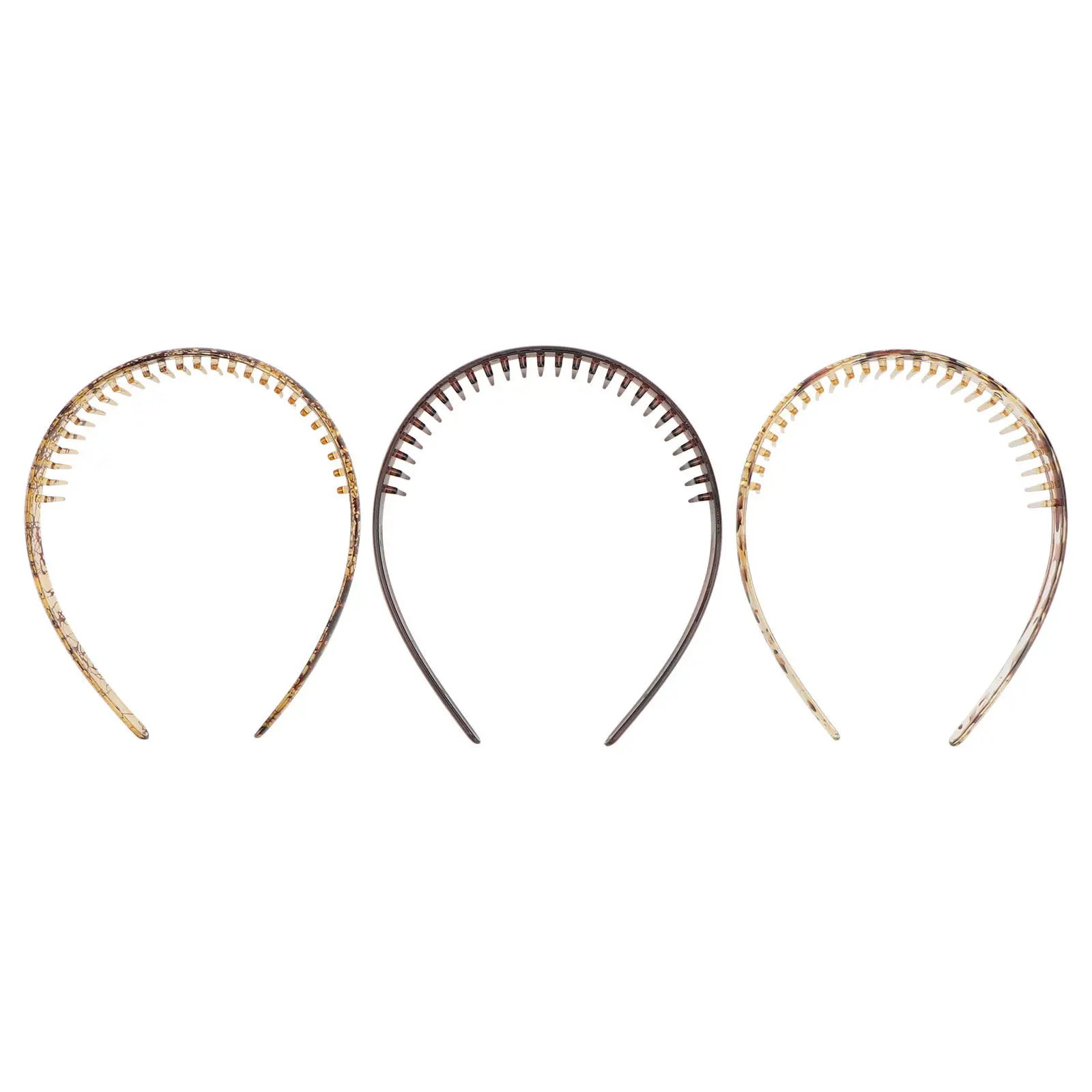 

Набор из 3-х ободков для волос из смолы для женщин, многоразовые, из тканевого материала, простой элегантный дизайн, повседневные аксессуары для волос