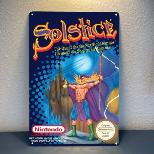 Solstice Nes Retro Video Game Metal Poster Tin Sign 20*30cm