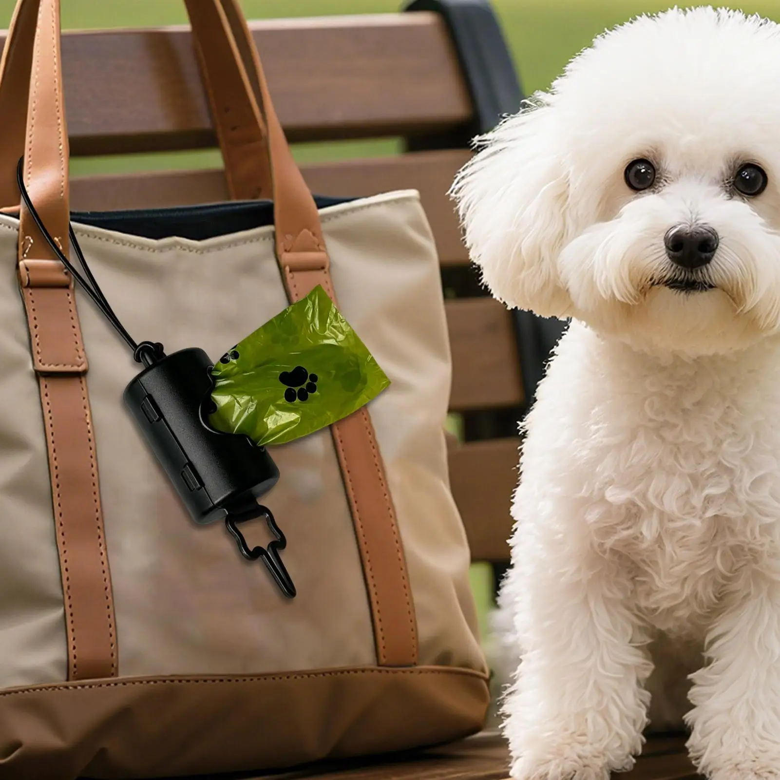 Pet Waste Storage Case Built In Carabiner Clip Hold Animal Waste Bags Durable Outdoor Sanitation Accessory For Walking Dogs
