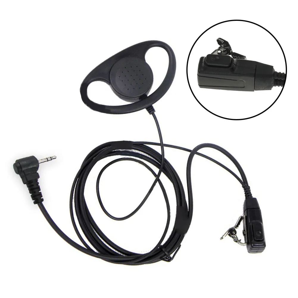 2.5mm Single Hole D Type Earphone Adapter For HYT TC310 TC320 T5628 T6200C For Walkie For Talkie Headset With For Ptt Button