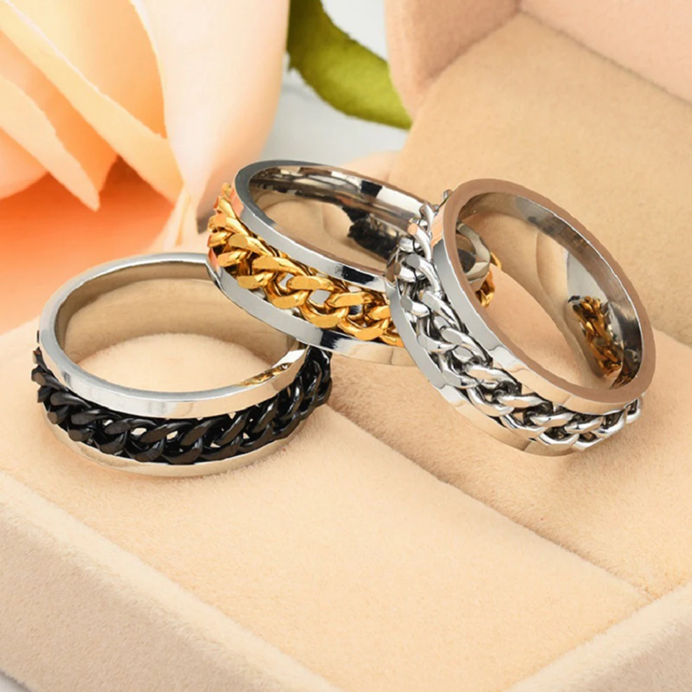 Ring Size Key Rings The Edelstahlring Jungen Ringe Kettenring Schmuck Zubehor Kinder Bracelet