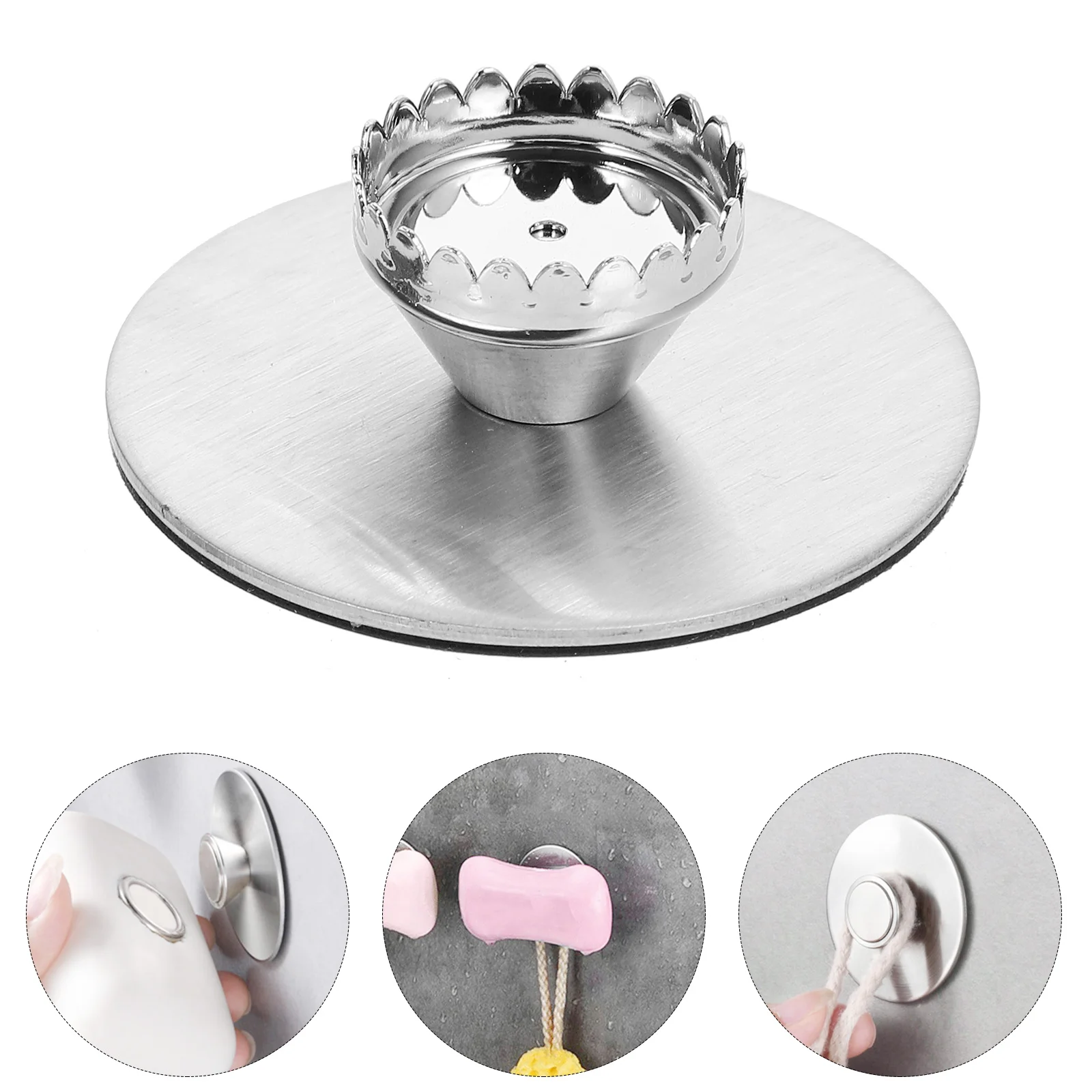 1 Set Stainless Steel Soap Stand Wall Mounted Magnetic Soap Storage Holder (Silver) Bar Soap Holder Magnetic Soap Rack