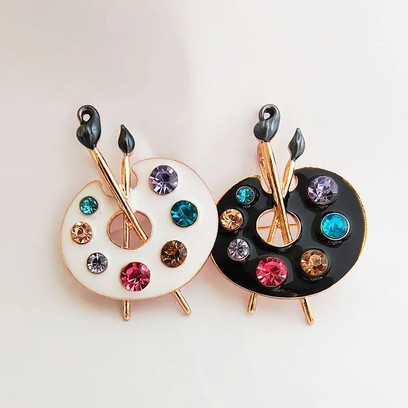 

Брошь-тарелка с бриллиантовой картиной, капельная вода, простая булавка для пальто, новая креативная брошь для масляной живописи для мужчин и женщин