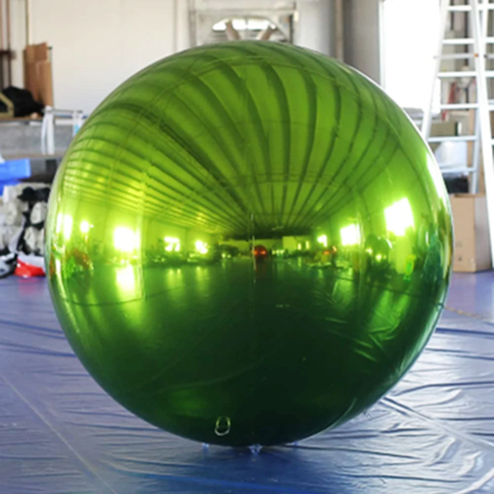 Weatherproof Giant Inflatable Mirror Ball green mirror ball Colorful Spheres Magnifier Balloons For Christmas Party Decoration