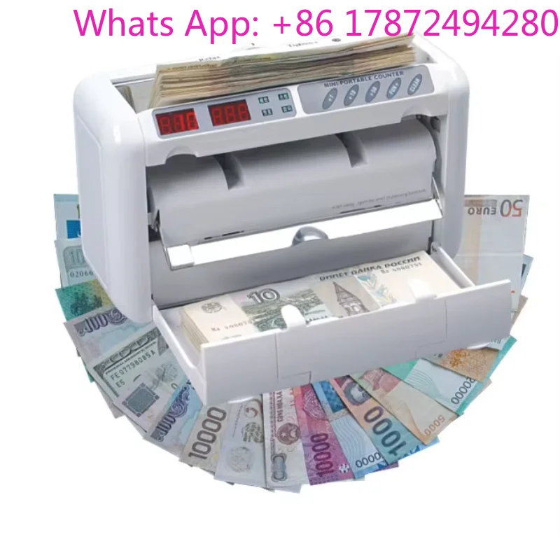 B1000 Mini Model with Rechargeable Battery Portable Money Counter Money Detector UV MG Currency Bill Counting Machine