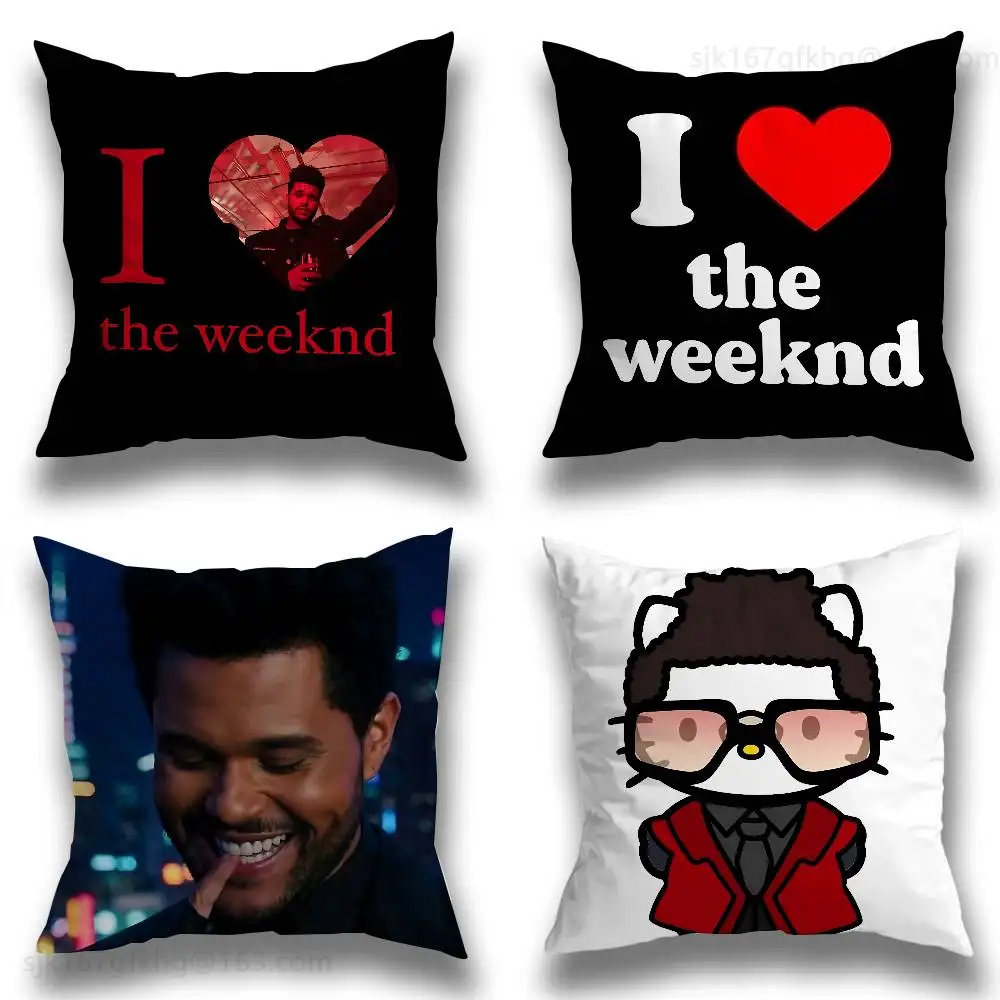 Funda de almohada Singer T-The Weeknd, funda de almohada antipolvo con cremallera Invisible, funda de cojín de sofá de felpa corta y sedosa