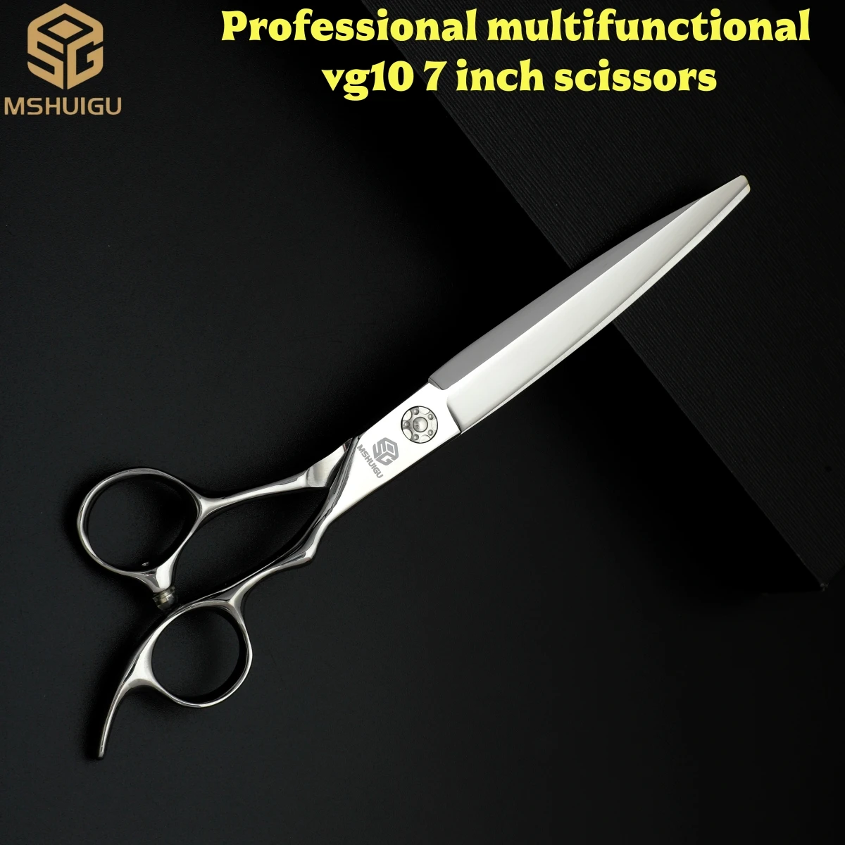 

MSHUIGU 7-дюймовые профессиональные парикмахерские ножницы, японские стальные многофункциональные филировочные ножницы VG10 для салонных инструментов для стрижки волос