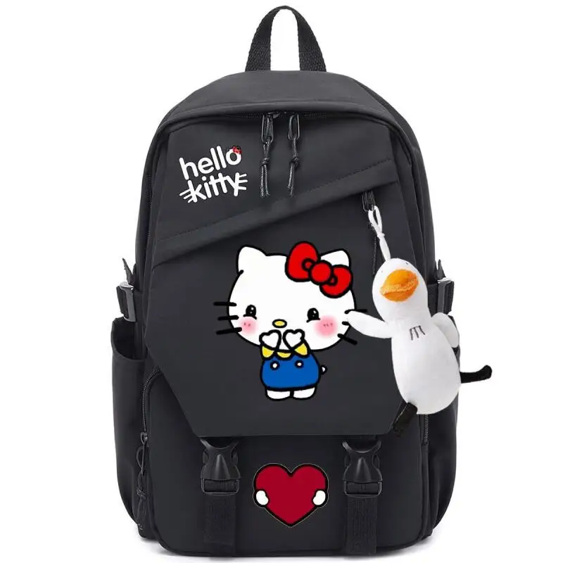 Sanrio Hello Kitty Ransel Tas Sekolah Perlengkapan Sekolah Anak Perempuan Liontin Siswa Kawaii Anime Kartun Fashion Tas Gaya Baru