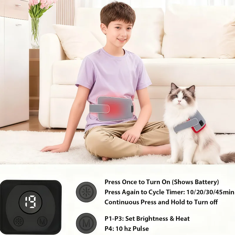 

LED Red Light Pad 660nm 850nm Infrared Light Therapy Belt for Full Body Pain Relief and Fat Burning Slimming