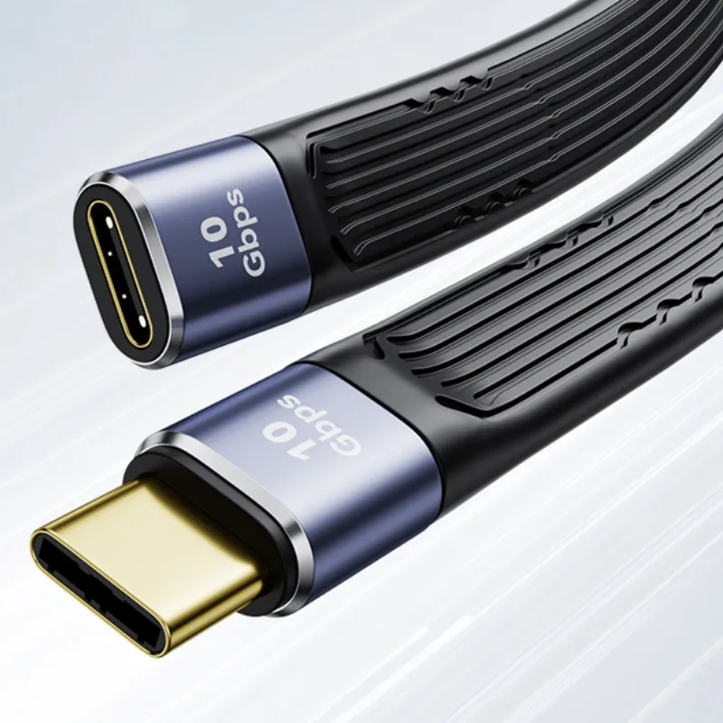 2PCS 10Gbps USB Type C 3.1 Transfer Data Cable 4K 60Hz Screen Projection Male To Female Extension Cable