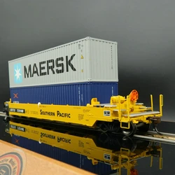 ATHEARN HO 1/87 Train Model 40 Feet 5 Flatbed Carriages with 5 Containers in Three Colors