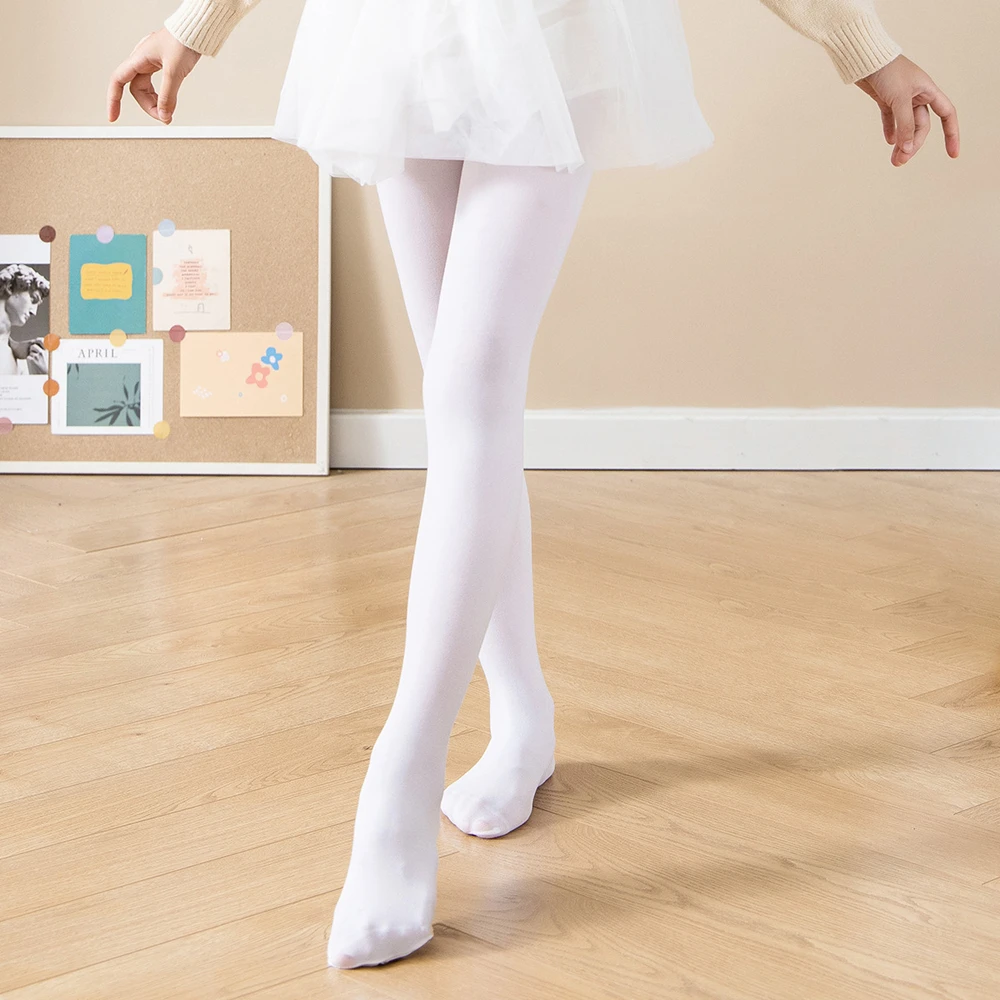 Kids Pantyhose Solid White Ballet Dance Tights For Children Girls Candy Color Velvet Stockings Sock Pants For Baby Girl Leggings