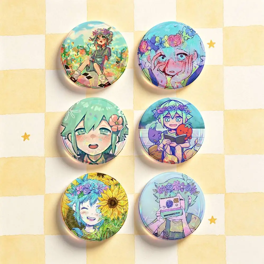 B-Basil from O-OMORI Badges 25 32 44 58 75 mm Round Customizable Wholesale Fan goods Self-made fan freebies
