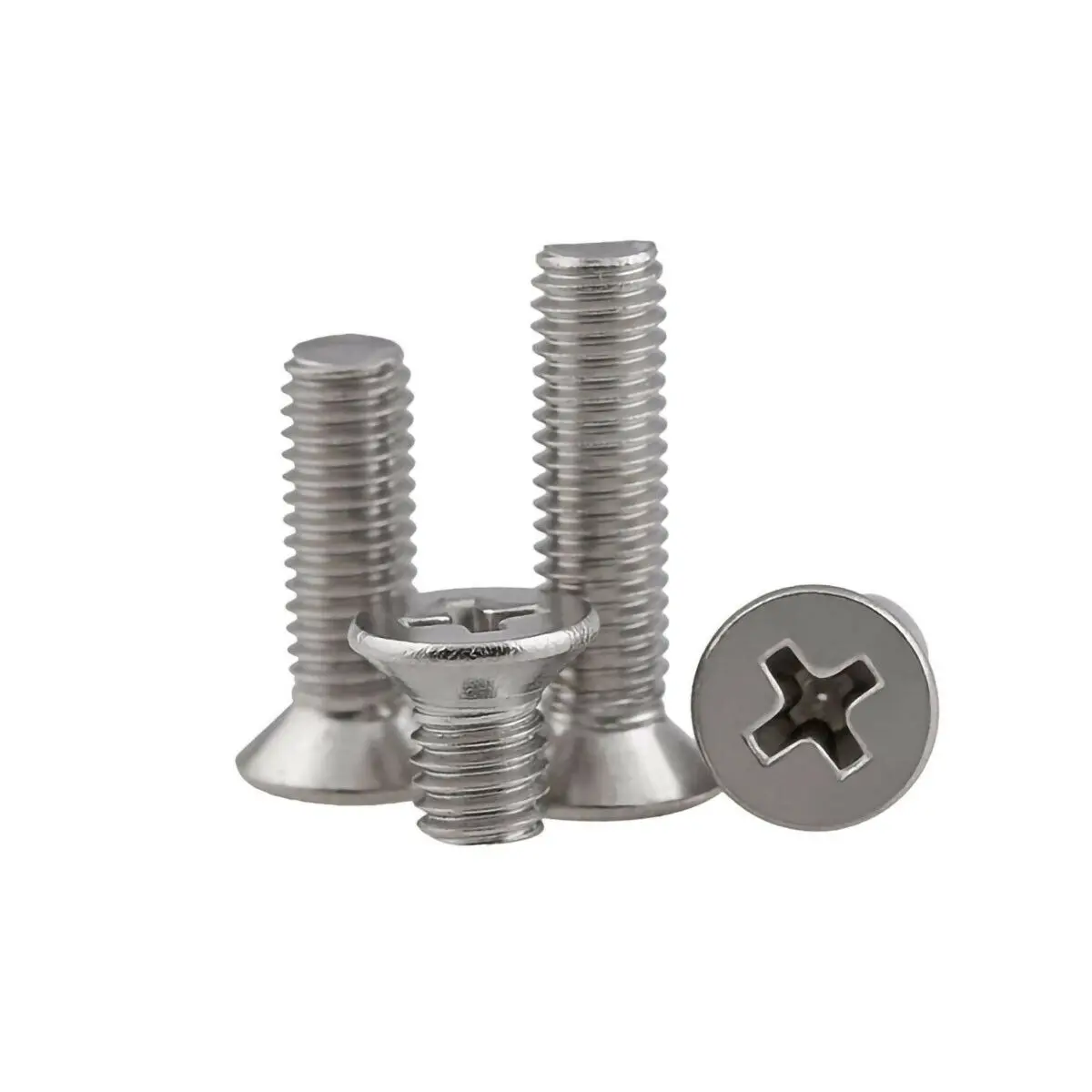M1-M1.6 304 Stainless Steel Countersunk Head Phillips Screws  Flat Head Electronic Machine Screw Bolt Cross Recessed Screw Bolt
