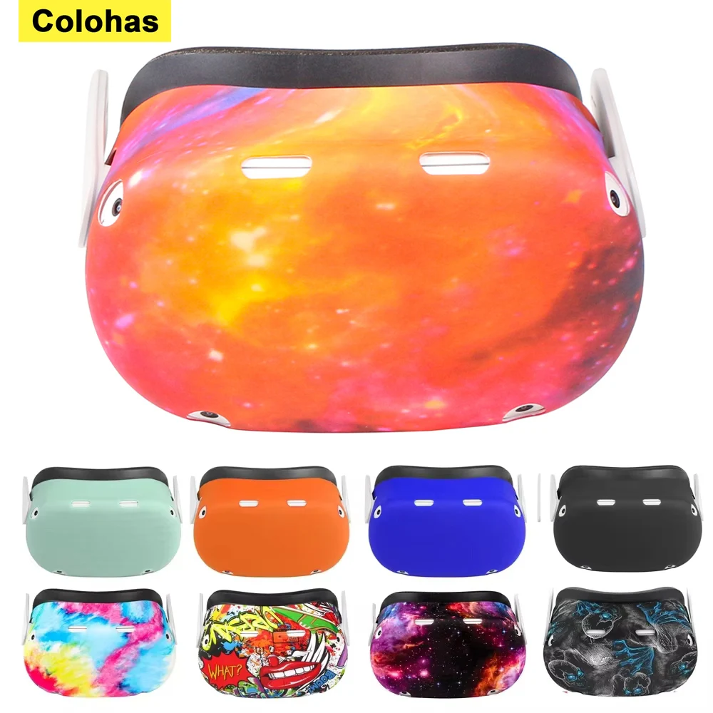 Colohas Console Head-mounted Protective Case For Oculus Quest 2 Silicone Protective Cover Anti-Scratch Case VR Accessories