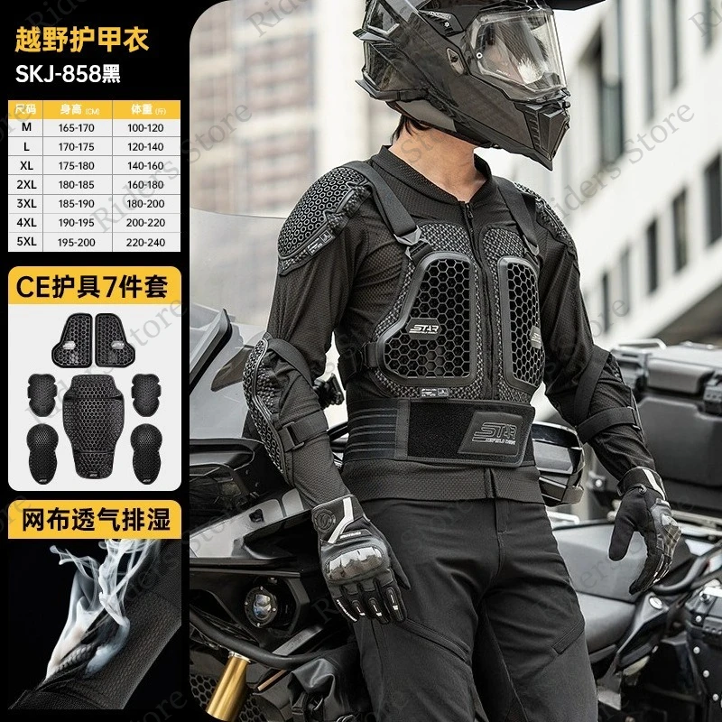 Motorcycle Armor Jacket CE Level 2 , Men's Motorbike Riding Protective Gear Breathable Mesh Motocross Enduro Crash Protection