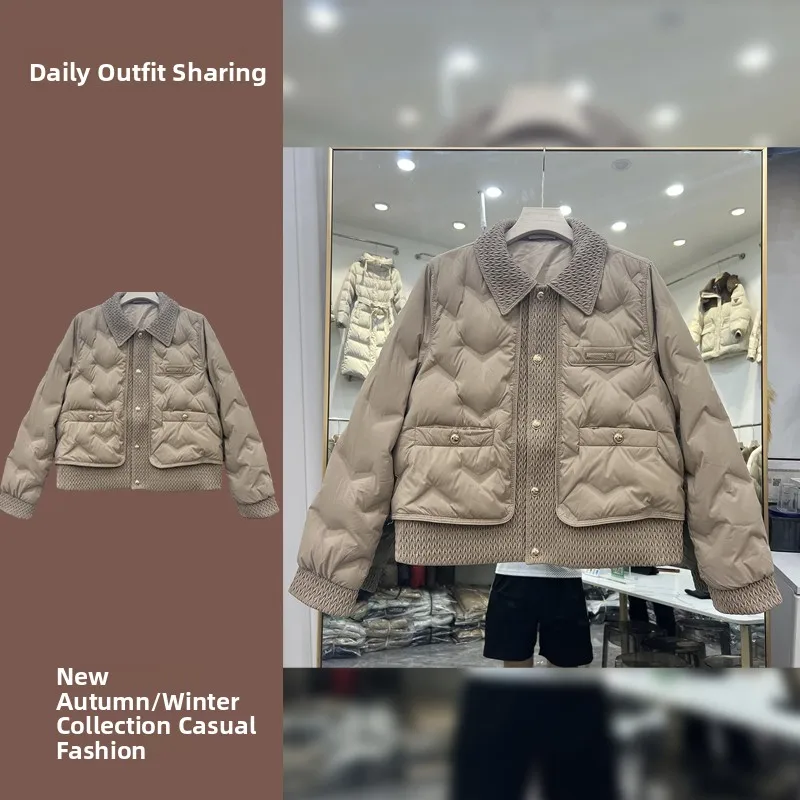 

Faionable ретро лоскутное пальто с воротником-стойкой, женское пальто Jaet, новинка 2024, из полиэфирного волокна, 00%