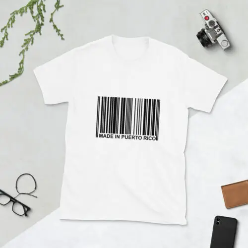 Made In Puerto Rico Barcode Short-Sleeve Unisex T-Shirt