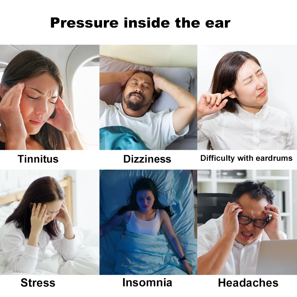 Ear  Relief Suction Device Reduces Tension for Headache (Grey)