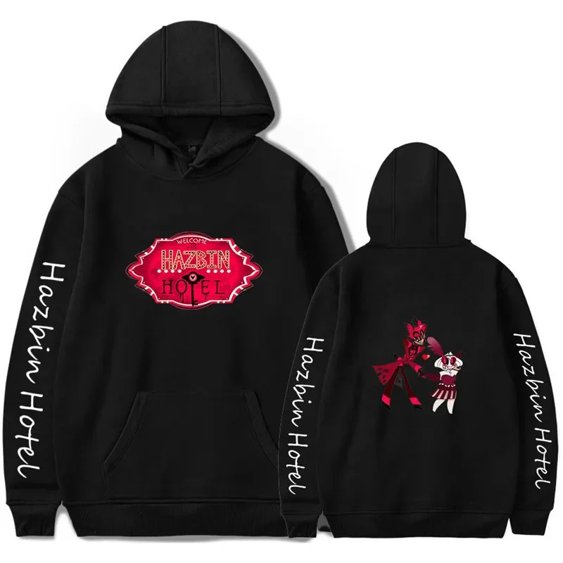 Hazbin-sudaderas con capucha para mujer, disfraz de Hotel, jersey con capucha, Top Harajuku Hazbin, suéter de Hip Hop, ropa para niña