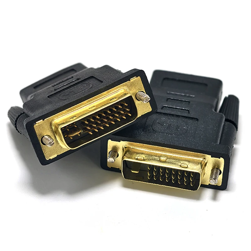 Bi-directional DVI to HDMI-compatible Adapter DVI 24+1 24+5 Male to HDMI Female Gold Plated Connector 1080P for Graphics Card TV