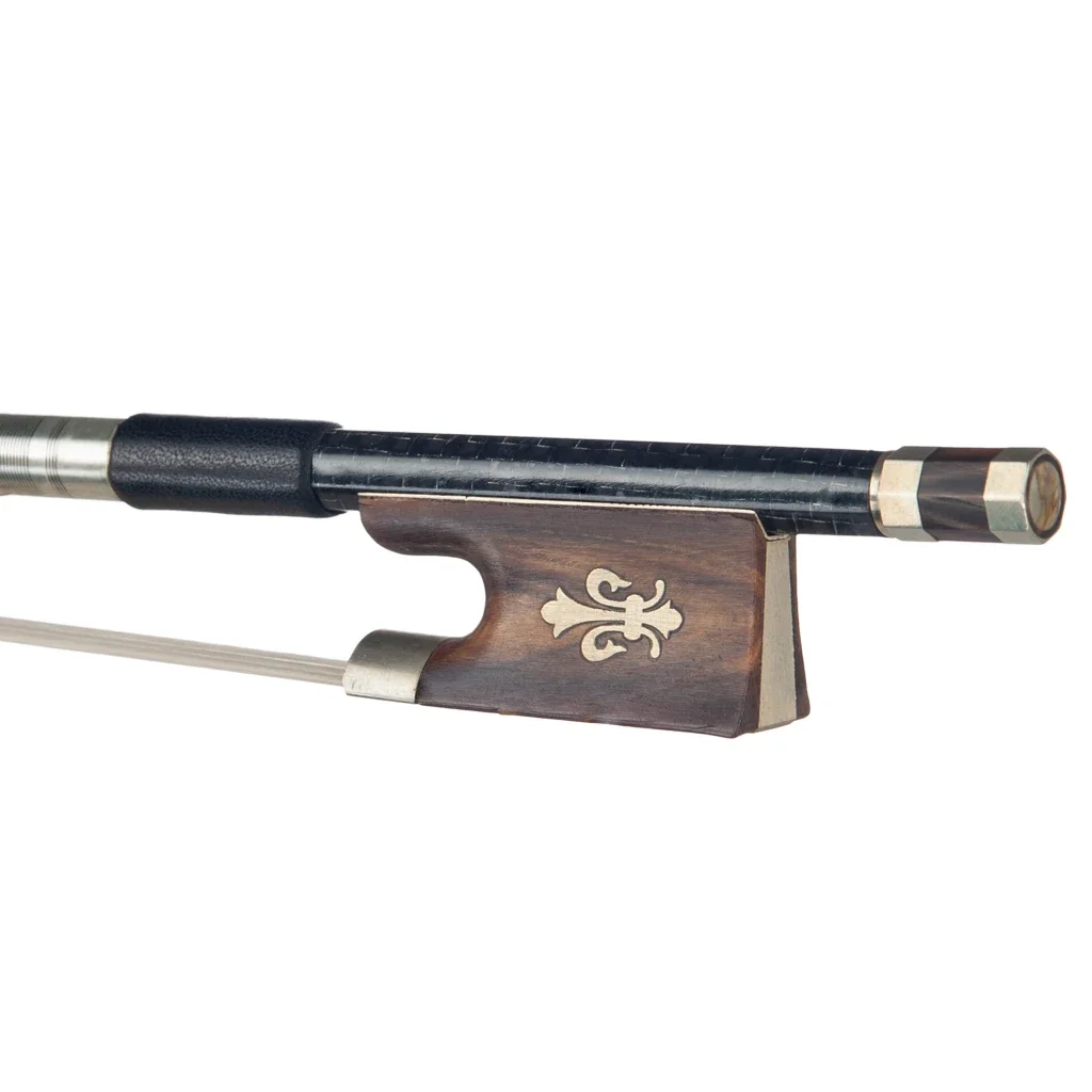 Master Silver Silk Braided Bow Carbon Fiber 4/4 Fiddle With Ox Horn Frog Natural Horsehair Well Balance Fast Response - Image 3