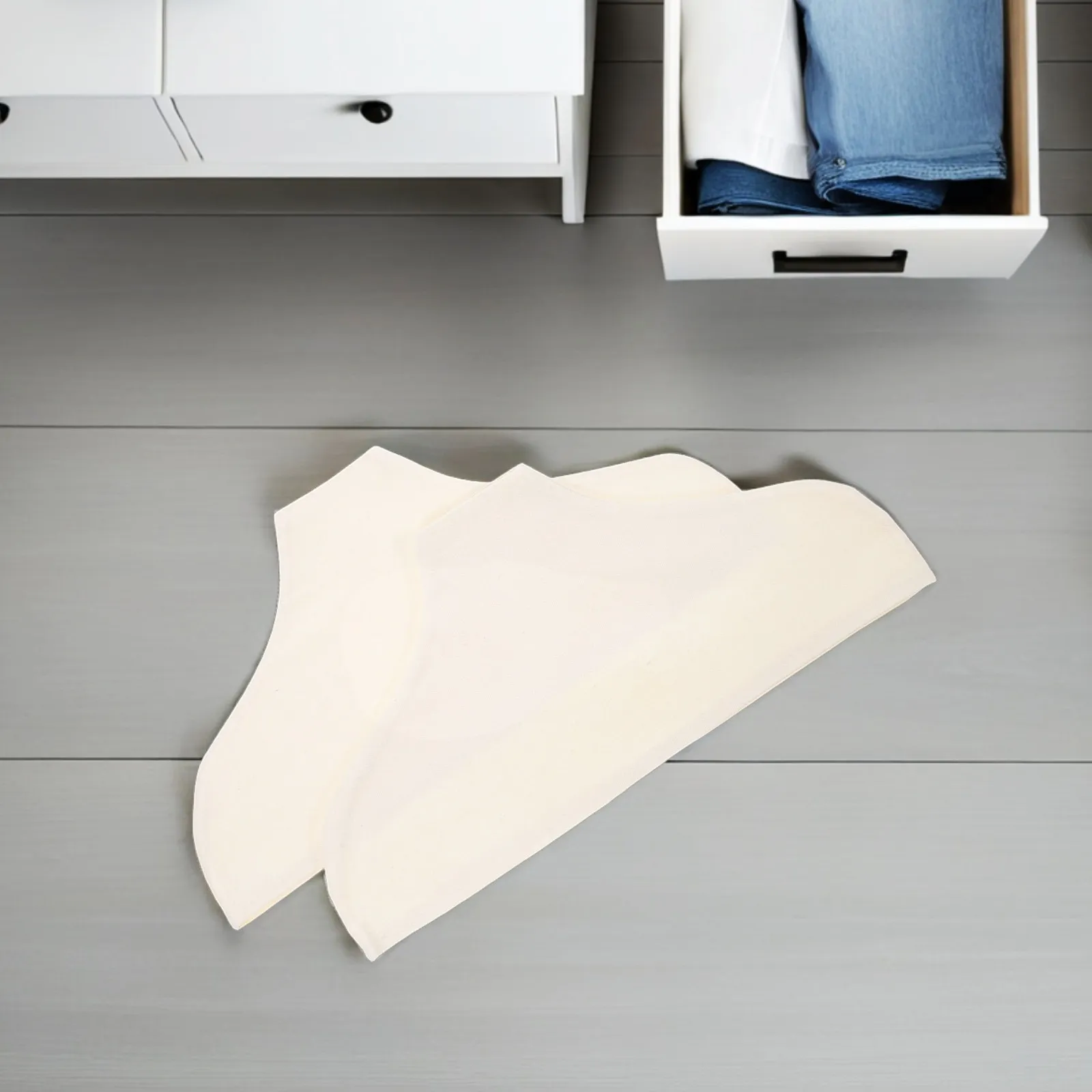 Non Slip Wooden Hanger Covers 2 Pack Dustproof Protectors for Wool Sweaters Trousers Jackets Wardrobe