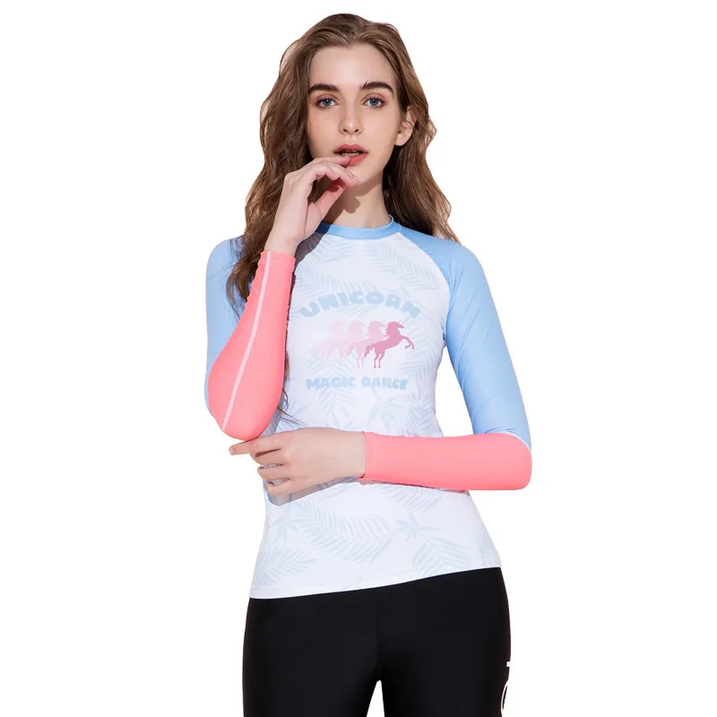 Sabolay Uv Protection Shirt Women Swimming Top Long Sleeve Rash Guard Women Lycra Windsurf Suits Upf 50 Clothing