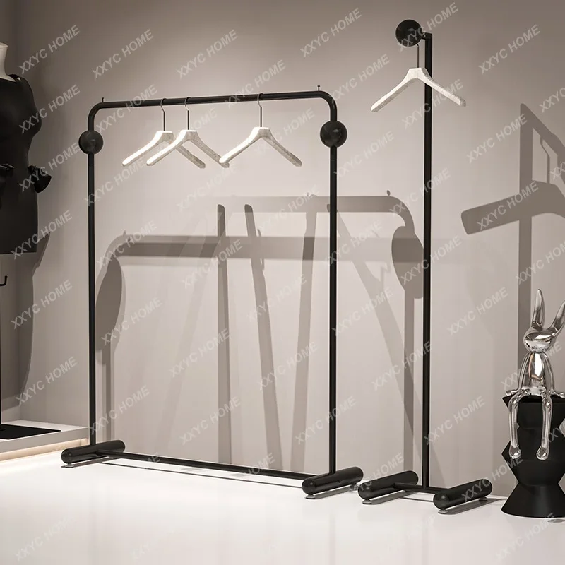 Clothes rack special black for clothing store, clothes display rack combination women's  display rack hanging in the window