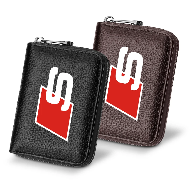 1pc Car Driver License Holder Leather Card Bag ID Credit Card Wallet For Audi Sline A7 A6 A5 A4 A3 A1 A8 TT Q3 Q5 Q7 S3 S4 S5 S8