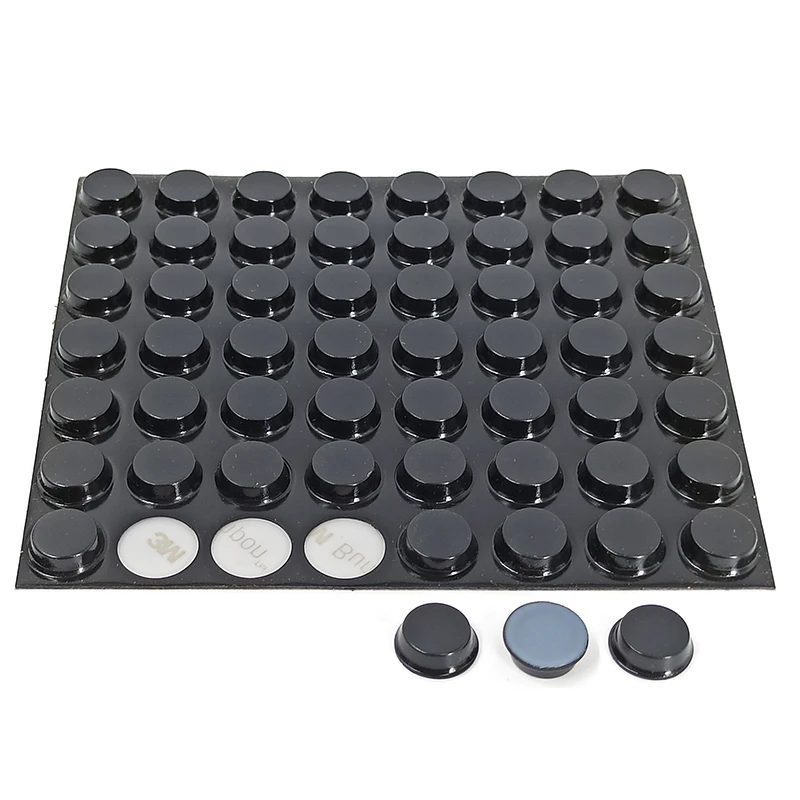 Bumpon-parachoques de goma autoadhesivo, resistente al deslizamiento, a prueba de golpes, color negro/gris, 12,7 MM x 3,6mm, 3000 piezas/funda, SJ5012