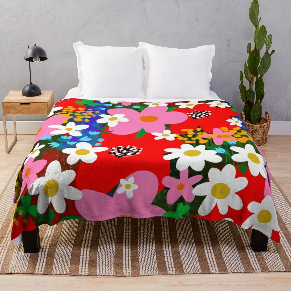 

Flower Power! Throw Blanket hairy blanket loose blanket Fleece