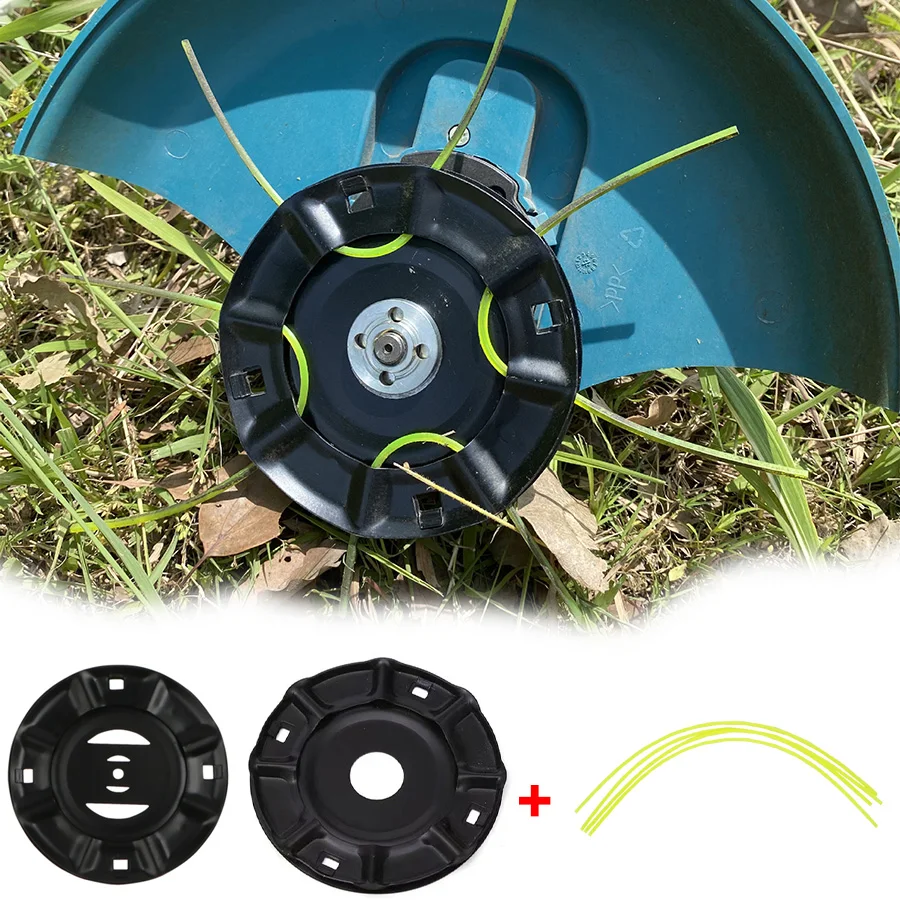 

Lawn Mower Head Inside Trimmer Brush with 4 Lines Replacement Grass Trimmer Head Removal Garden Weed Brushcutter Part