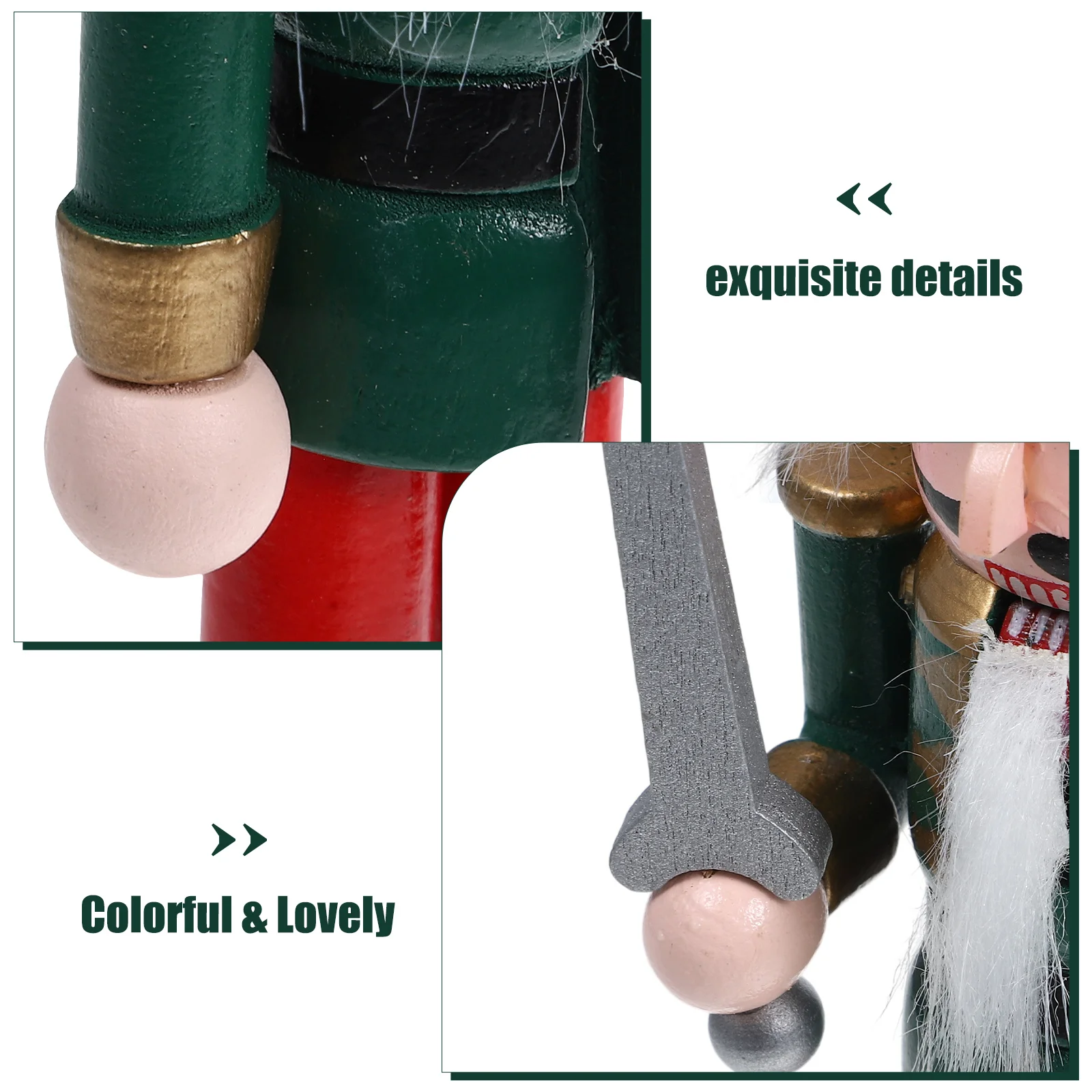 

RORPOIR 4Pcs Wooden Nutcracker Soldier Christmas Decor Ornaments for Holiday Party Desktop Decoration