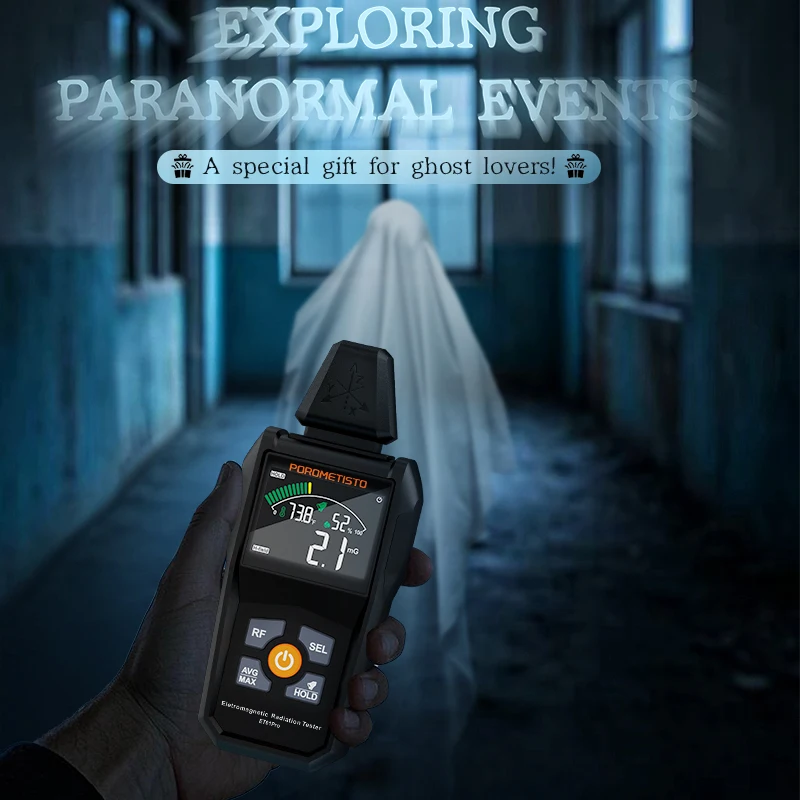 ET01Pro 5-in-1 สนามแม่เหล็กไฟฟ้าเครื่องตรวจจับรังสี 30Mhz ~ 8GHz ความถี่ EMF เครื่องวิเคราะห์สามแกน Radiometer Tester