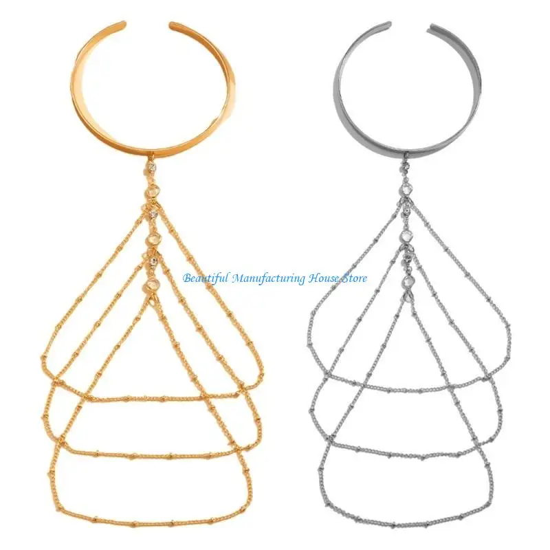E56A Stage Performances Armband Belly Dancing Charm Arm Chain Costume Accessory for Modern Fashion Enthusiasts