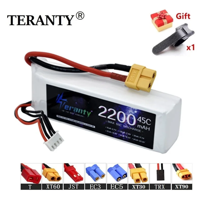 Batería LiPo de 11,1 V, 2200mAh, 3s, 45C, para helicóptero RC, avión, cuadricóptero, coches, avión con enchufe T JST XT30 XT60, 3S, 11,1 v