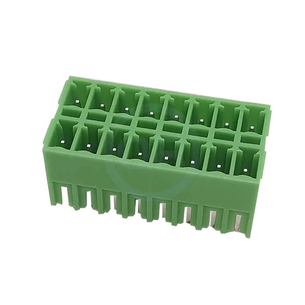 (5 pcs) KF 2EDGKVH 3.5mm 3.81m Precision Straight Pin Dual Row Pluggable PCB 15EDGKRH Terminal Block KF2EDGKVH-3.5/3.81 2~20Pin