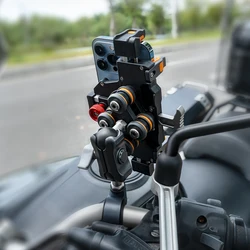 Universal Shockproof Motorcycle Mobile Phone Holder Handlebar Phone Mount Smartphone Bike Holder