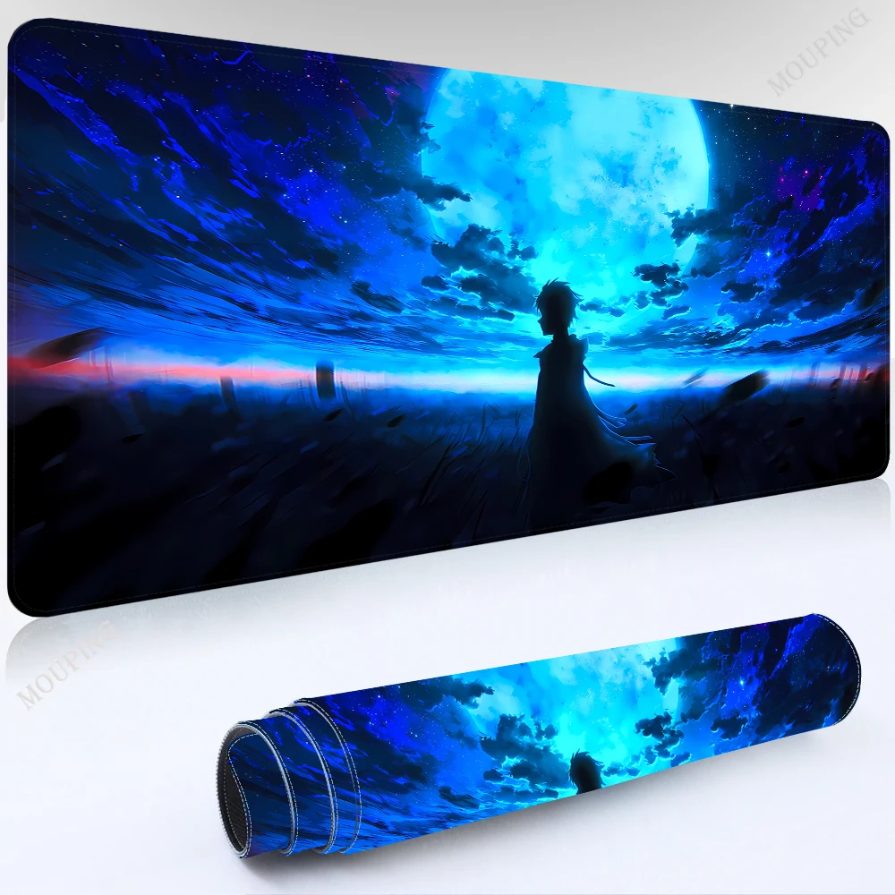 

Mause Pad Blue Kawaii Gaming Desk Mat Anime Mouse Mats Pad on The Table Mouse Carpet Mousepad Gamer Table Mat Rug Keyboard Rug