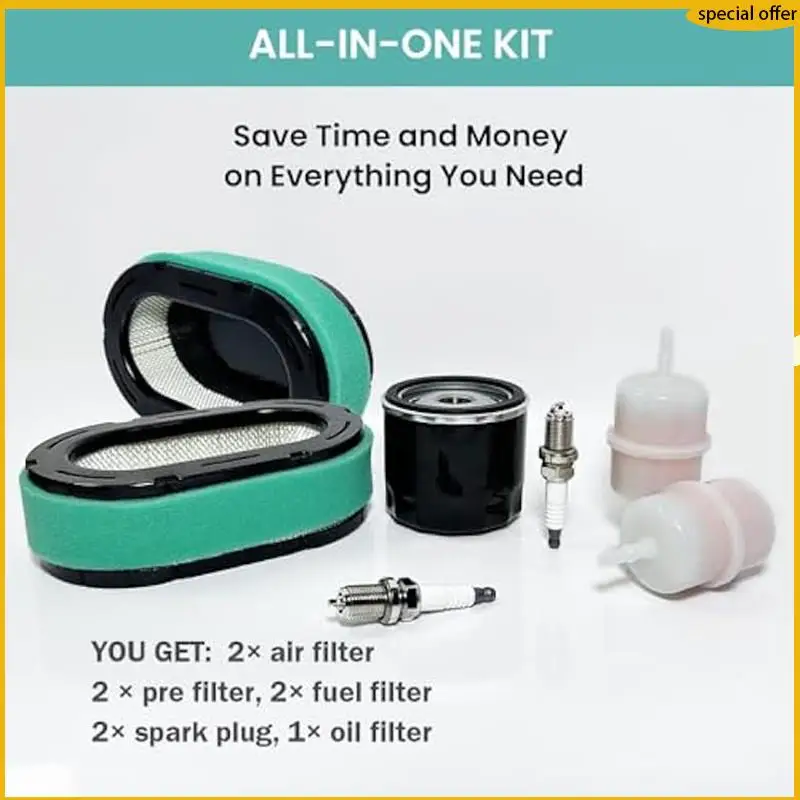 

A50I 32 083 09-S Air Filter Kit For Kohler 7000 Series Maintenance Kit With Oil-Fuel Filter 12 050 01-S Spark Plugs 759-3336