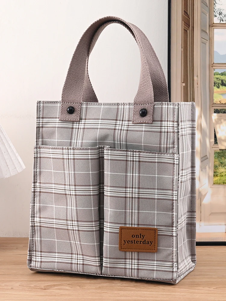 

Водонепроницаемая парусиновая сумка для пригородных поездок, сумка для обеда, сумка для мамы, мягкая ручка, вертикальная квадратная сумка в стиле апей, повседневная простая сумка Fairy T B...