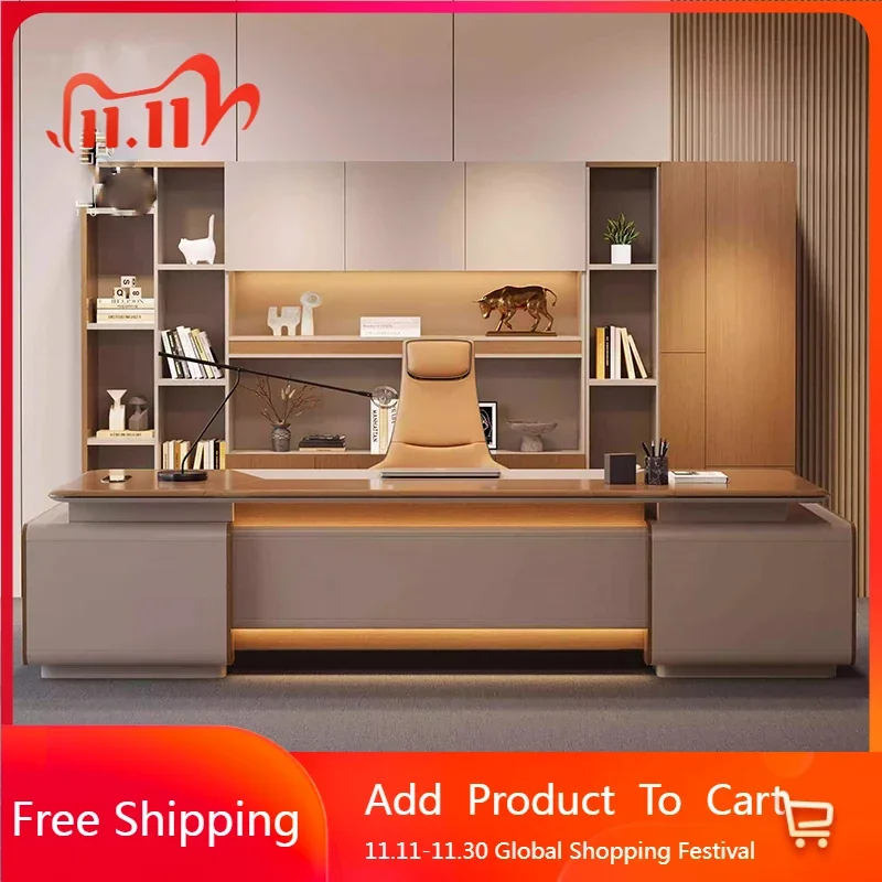 

Luxury Executive Office Desk Wooden Computer Bedroom Drawer Office Desk Crafts Display Multifunctional Ufficio Home Furniture