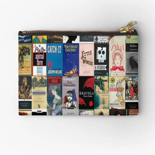 

Классические литературные Чехлы для книг, кармашки на молнии, маленькие карманы для нижнего белья, носков, трусиков, Упаковочная Сумка для монет, мужских ключей, косметических денег